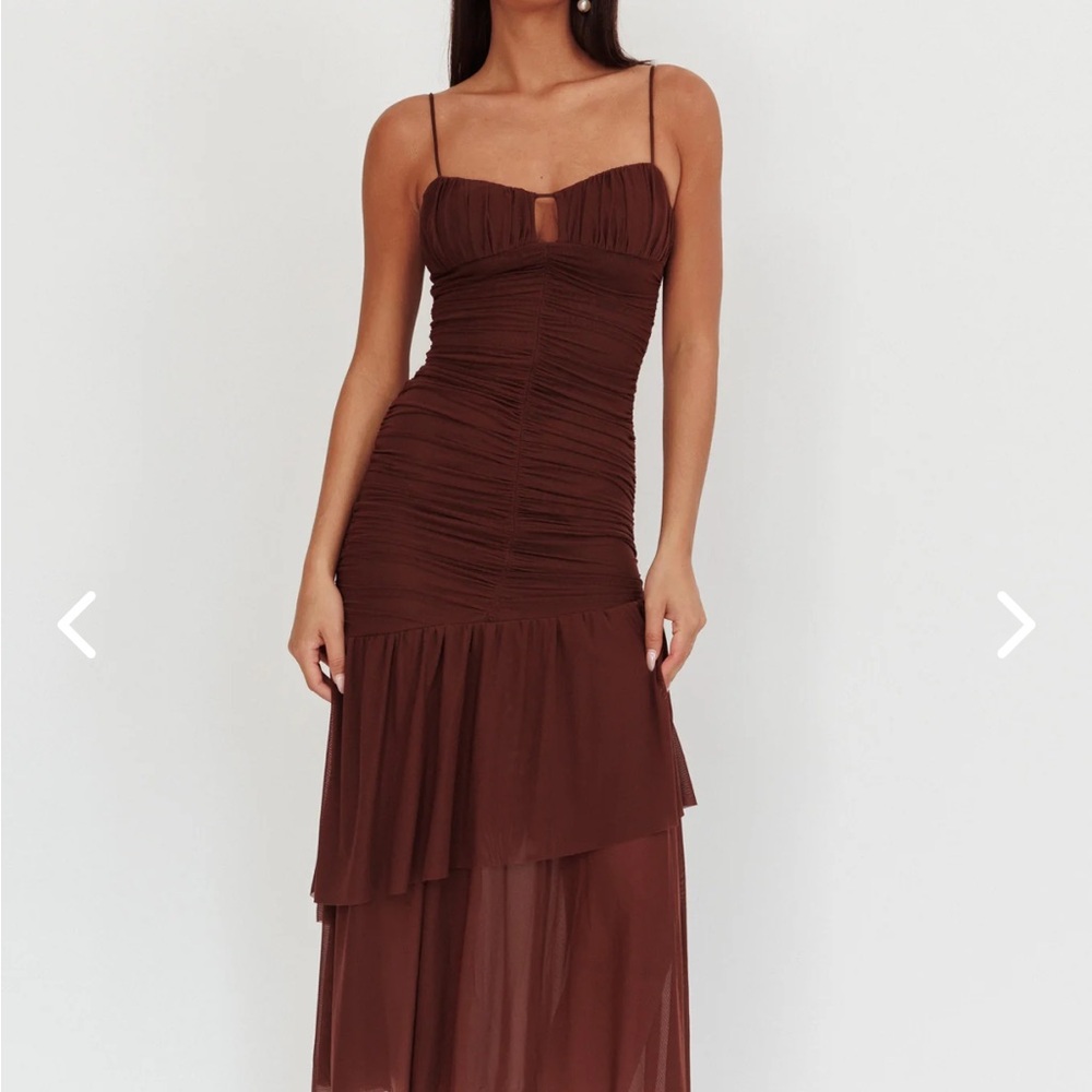 Kailua Ruched Tiered Hem Maxi Dress